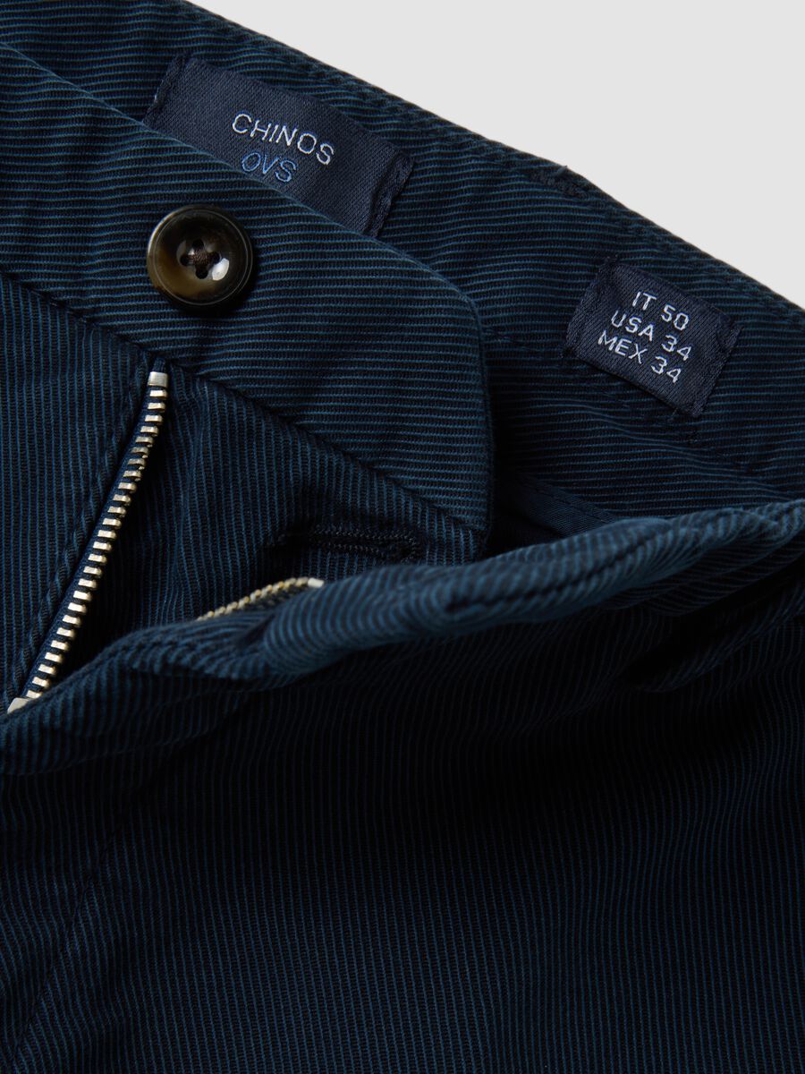 Light blue stretch cotton and modal chino trousers_1