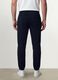 Pantaloni jogger blu in misto cotone regular fit_3