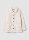 Soft white dressing gown with buttons and pockets_0