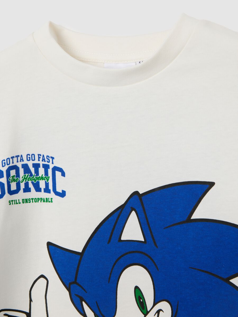 Multicolour cotton kids' t-shirt with Sonic, regular fit_2