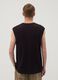 Black pure cotton ribbed waistcoat_3