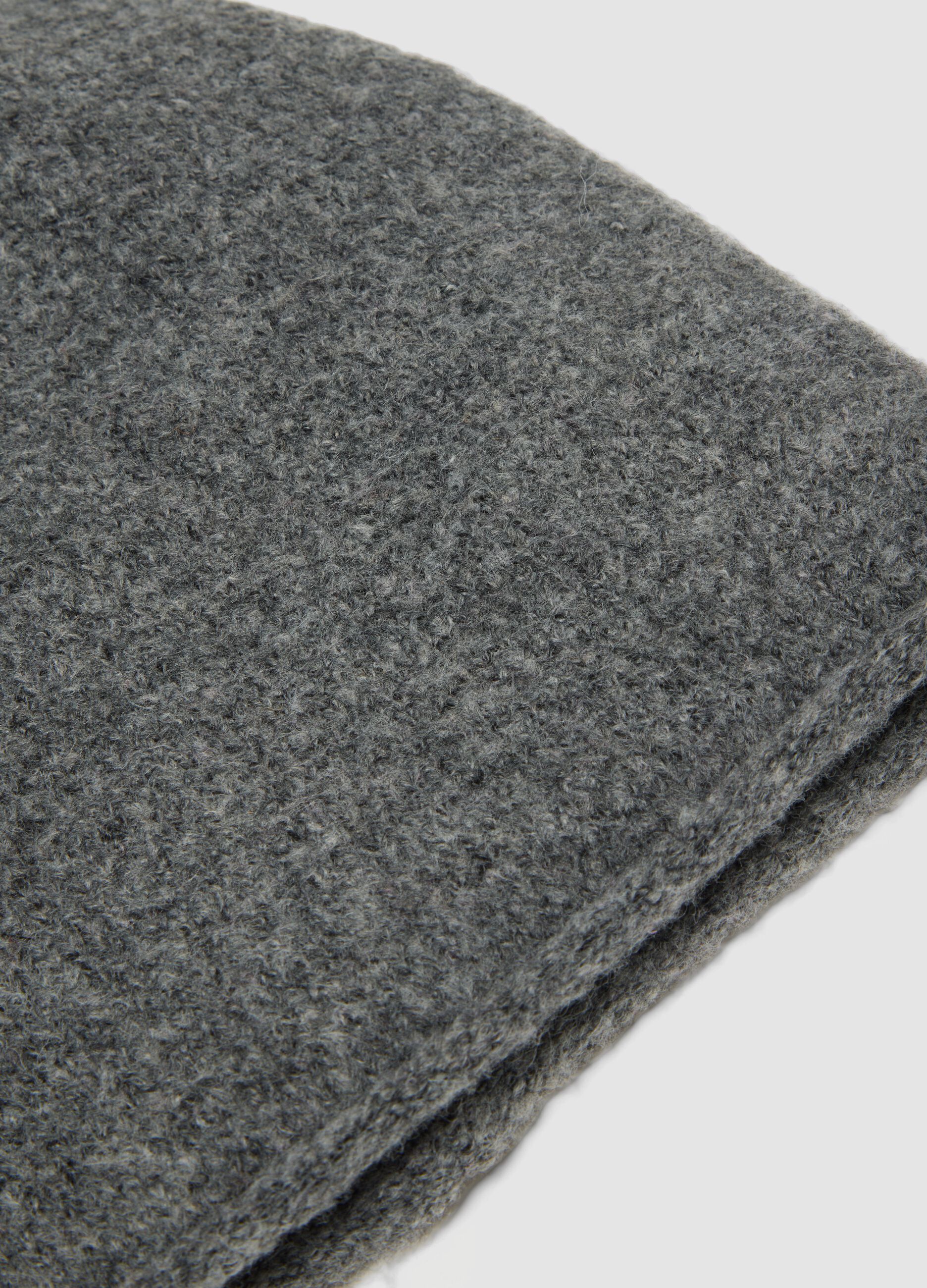 Grey stretchy jersey knit hat