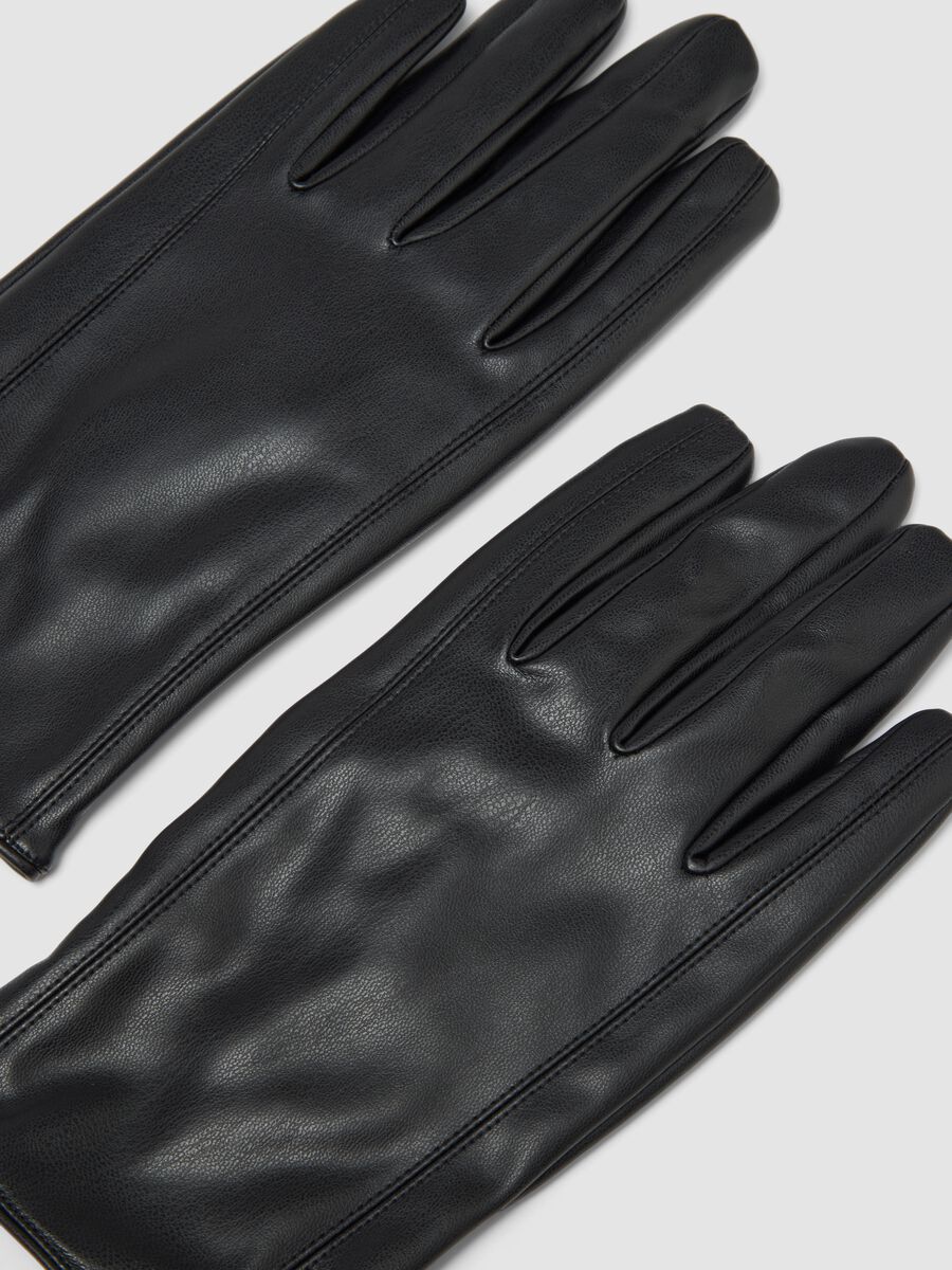 Black gloves with inner lining_1