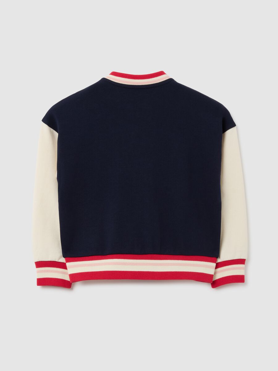 Girls' Regular Fit Pure Cotton Blue Sweatshirt_1