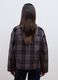 Brown checked padded pure cotton jacket_2