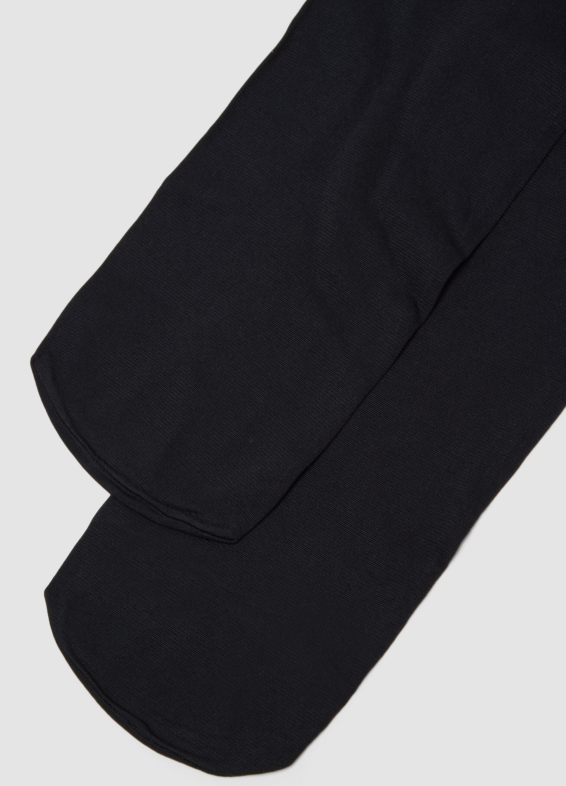 Collant neri in tessuto elasticizzato