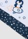 White and blue pure cotton baby sheet with penguin print_2