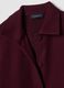 Burgundy red viscose-blend jacket with crew neck, regular fit_5