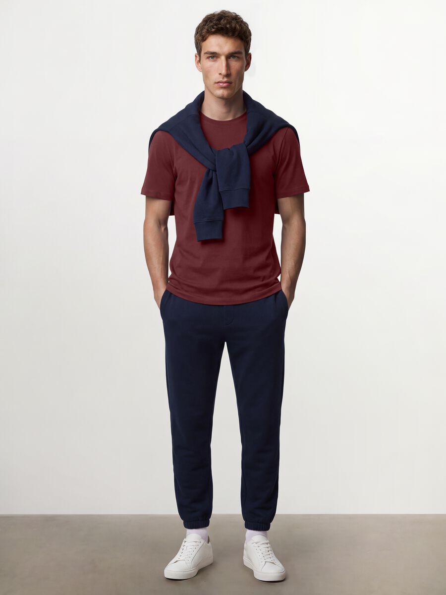 Red pure organic cotton jersey T-shirt, regular fit_1