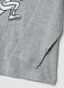 T-shirt grigia in puro cotone organico con stampa college_3