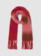 Pink wool-blend scarf with fringes_0