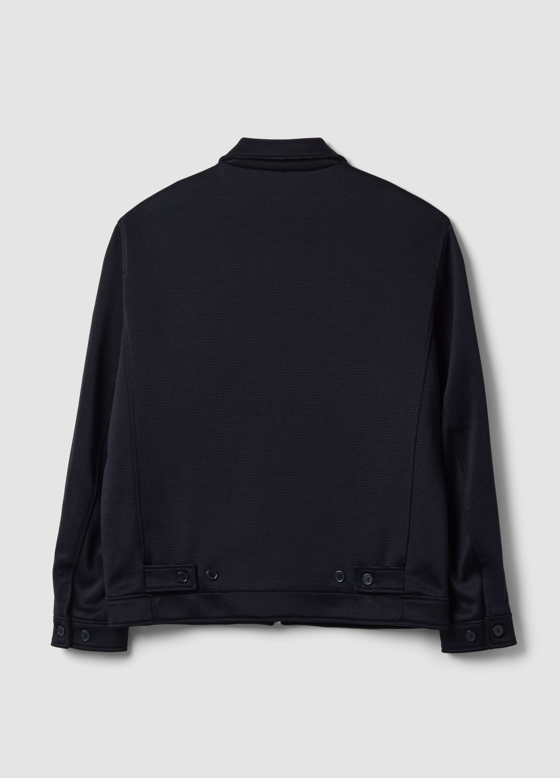 Blue padded stretch-fabric jacket