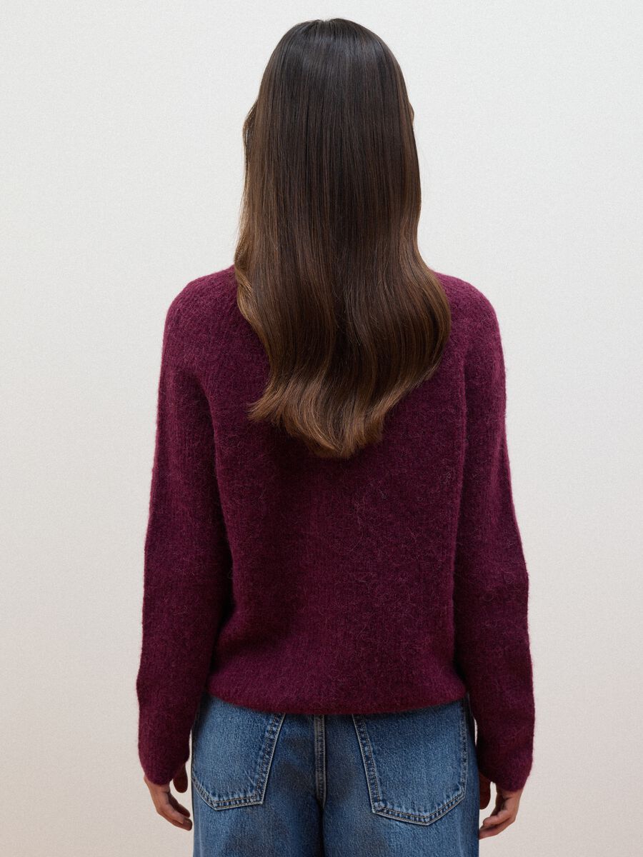 Purple alpaca and wool blend crew-neck jumper_3