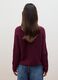 Maglia viola in alpaca e lana elasticizzato girocollo_3