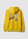 Yellow cotton-blend hoodie with Lakers print_6