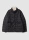 Black padded regular-fit jacket with high neck_0