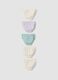 Pack of five multicolour briefs in pure organic cotton for baby girls and girls_1