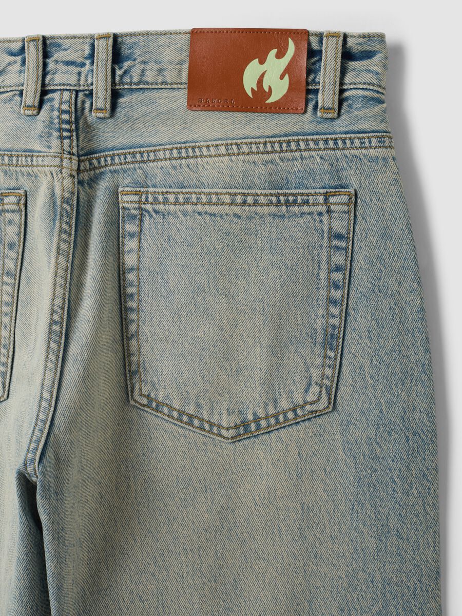 Light blue denim jeans in pure cotton, loose fit_1