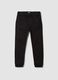 Black stretch-cotton denim joggers with elasticated waistband for boys_3