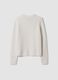 Maglia bianca in alpaca e lana elasticizzato girocollo_6