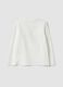 T-shirt bianca in cotone organico elasticizzato girocollo_1