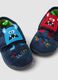 Pantofole blu con mostri ricamati_1