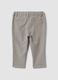 Pantaloni grigi in viscosa elasticizzata a fantasia regular fit_1