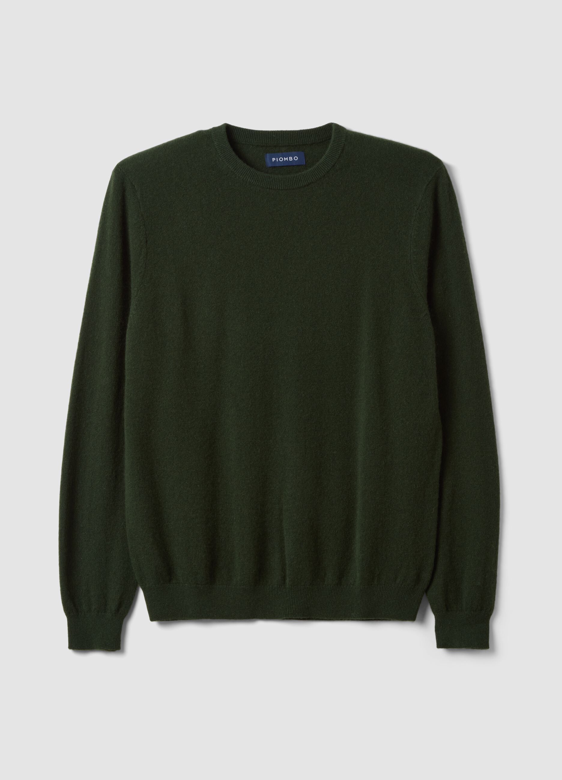 Green pure cashmere regular-fit jumper