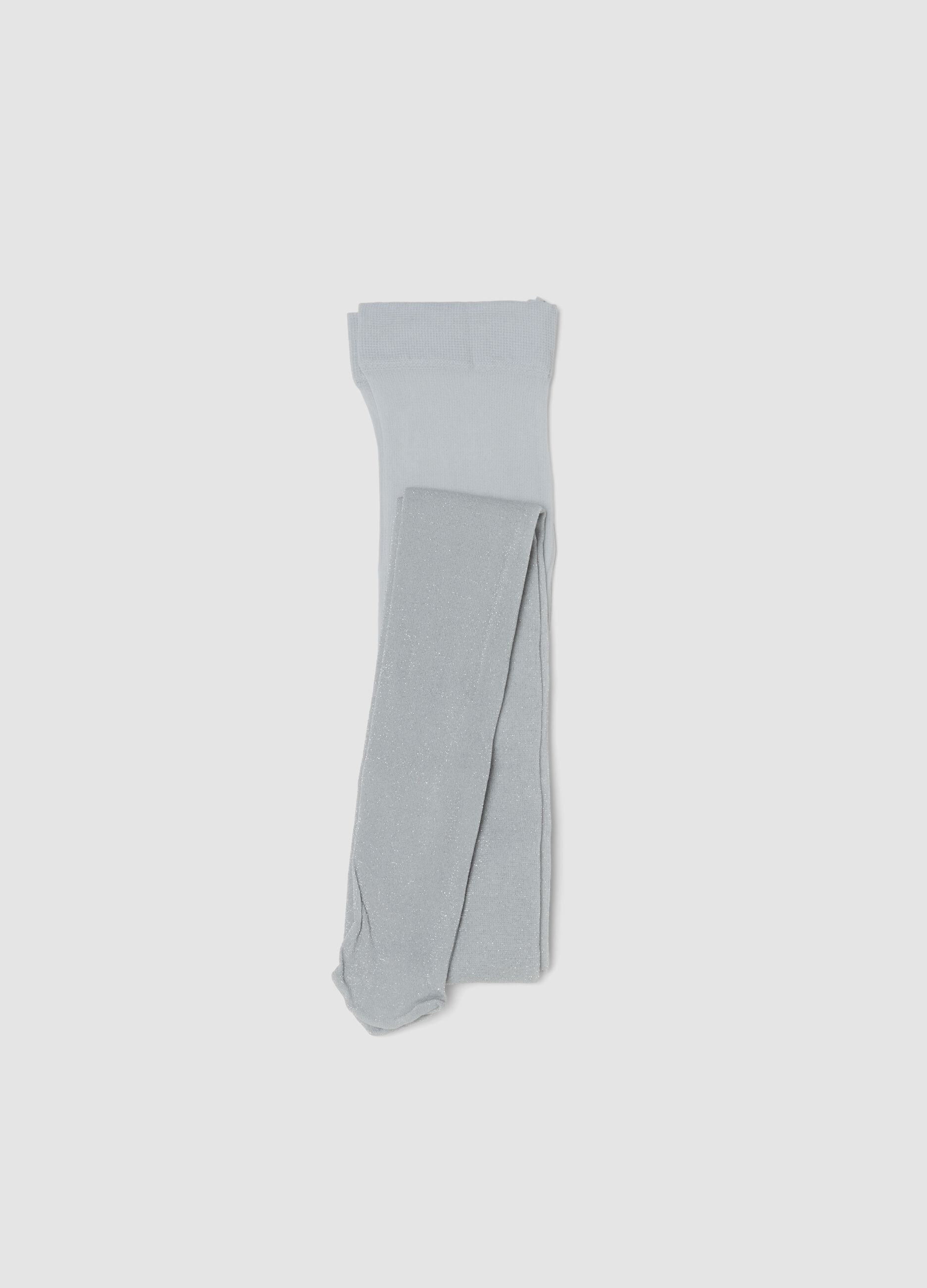 Collant grigi in tessuto elasticizzato