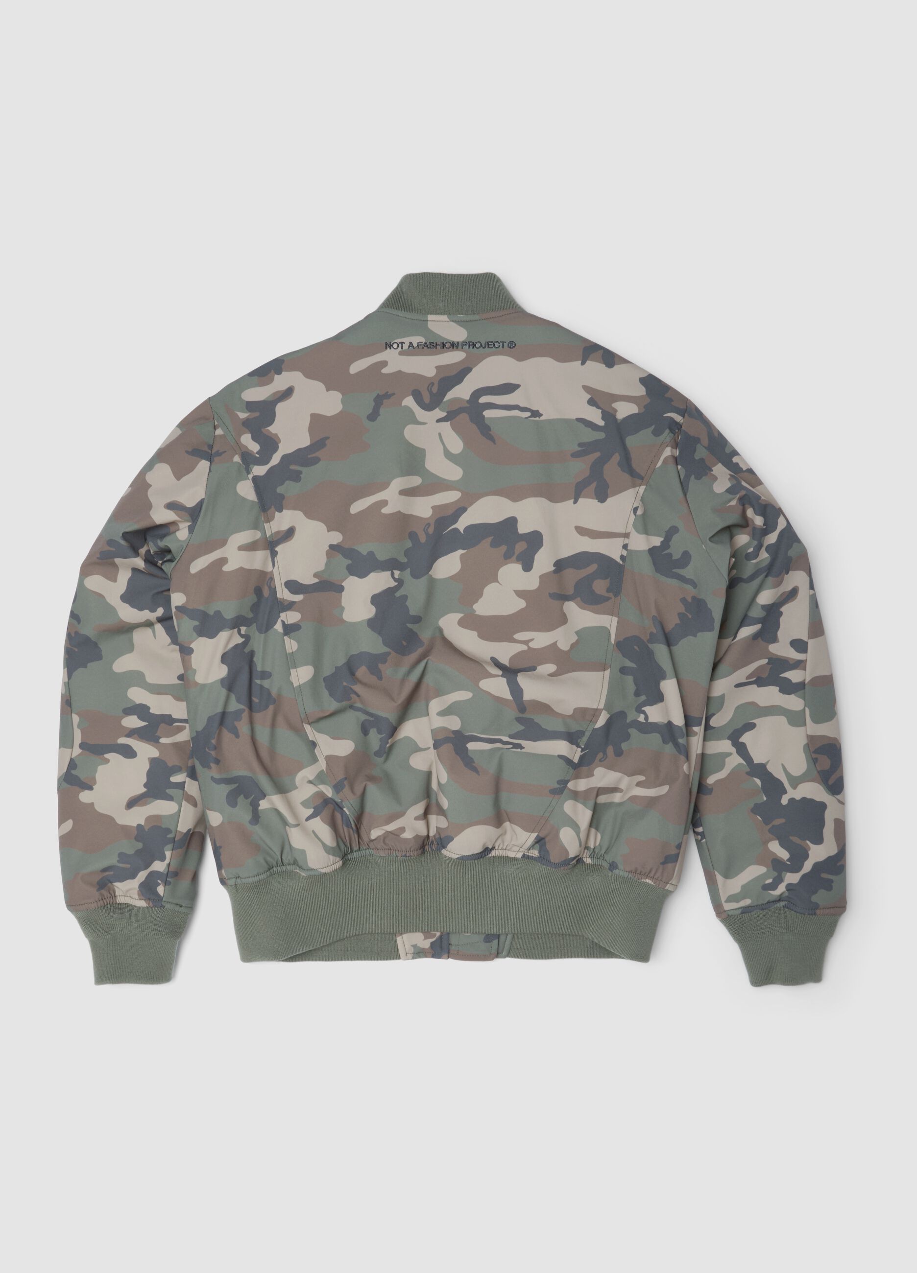 Nylon Camo Bomber Jacket