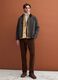 Green pure cotton jacket with velvet collar_2