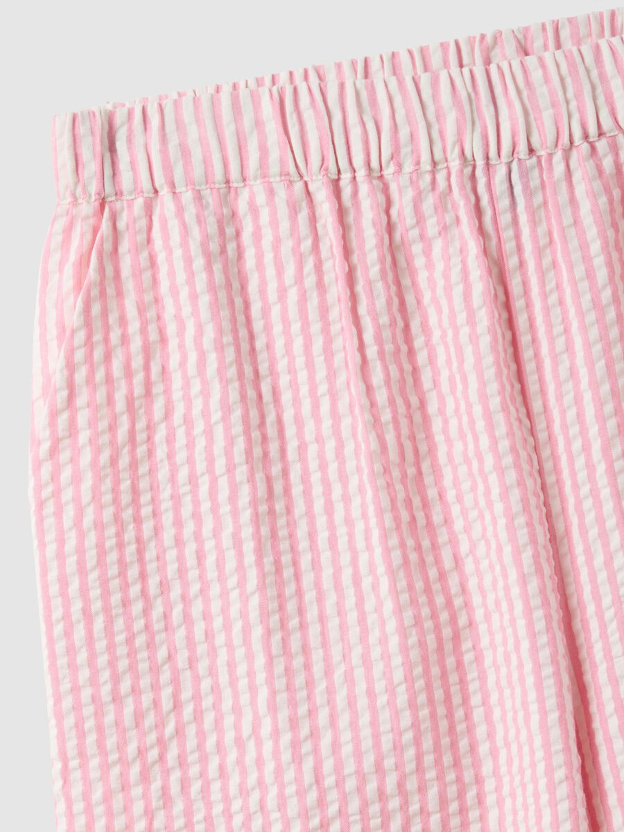 Multicoloured striped pure cotton pyjama trousers in regular fit_5