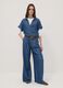 Blue wide-leg jeans in pure lyocell_0