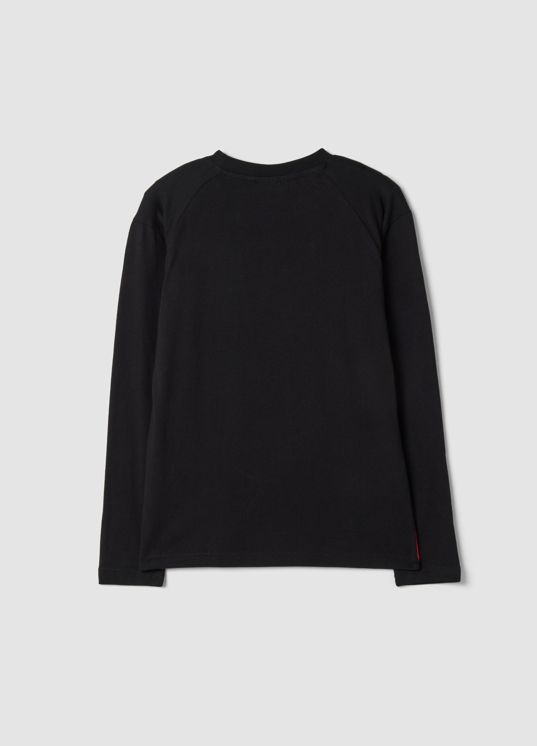 Black pure cotton Ducati-themed T-shirt, relaxed fit