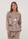 Pigiama marrone girocollo regular fit con stampa Snoopy_1