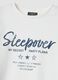 White crew-neck pyjamas in pure organic cotton with checked pattern_1