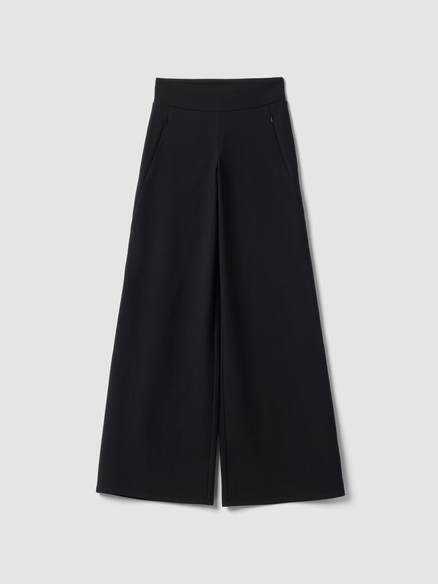 Black wide-leg stretch trousers ALTAVIA STUDIO_4