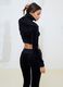 Black Velour Flared Trousers_1