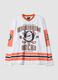 White pure cotton T-shirt with Anaheim Ducks print_0