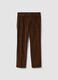 Brown regular-fit stretch cotton corduroy chino trousers_4