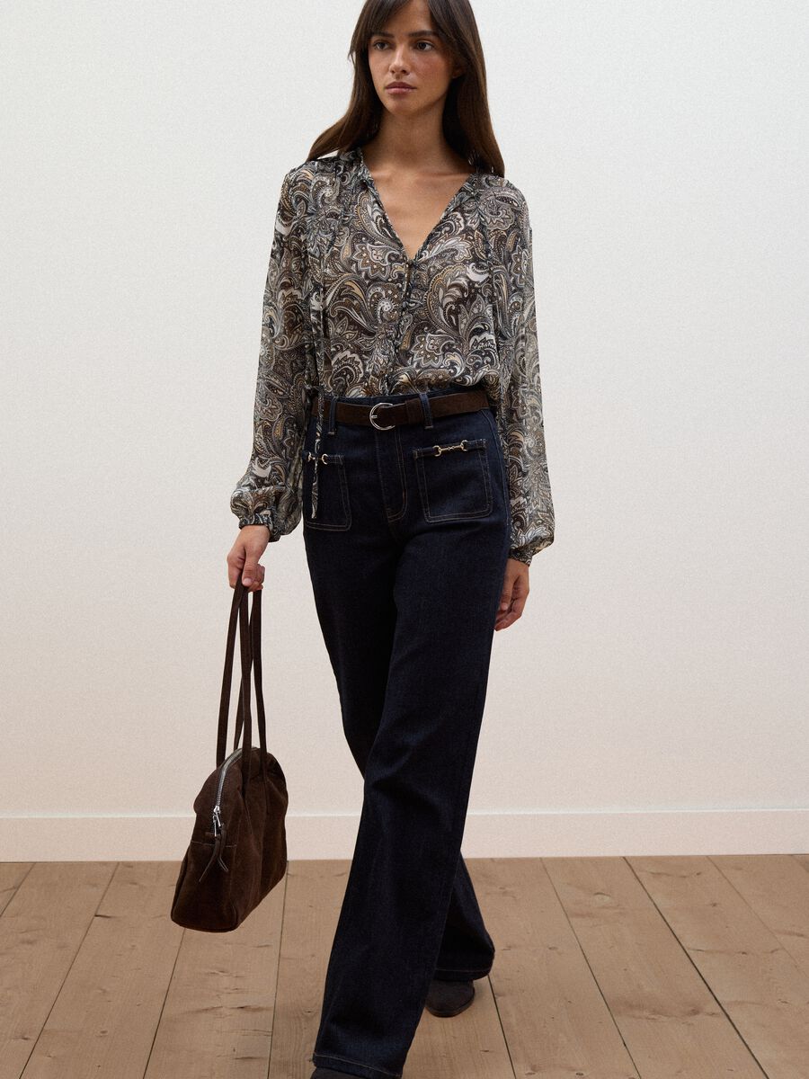 Multicolour paisley-print long-sleeve shirt_1