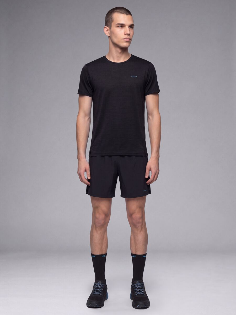 ALTAVIA black breathable technical slim-fit T-shirt_1
