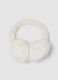 Cream white teddy-effect earmuffs_0