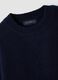 Maglia blu navy in lana elasticizzata con girocollo_2