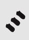 3-pack of black ankle sports socks in stretch fabric_0