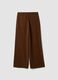 Brown stretch-fabric straight-fit trousers_6