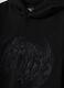 Black cotton-blend hoodie with embossed print_1