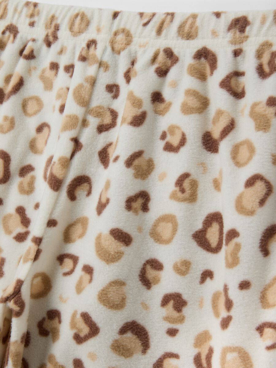 White animal-print crew-neck pyjamas_3