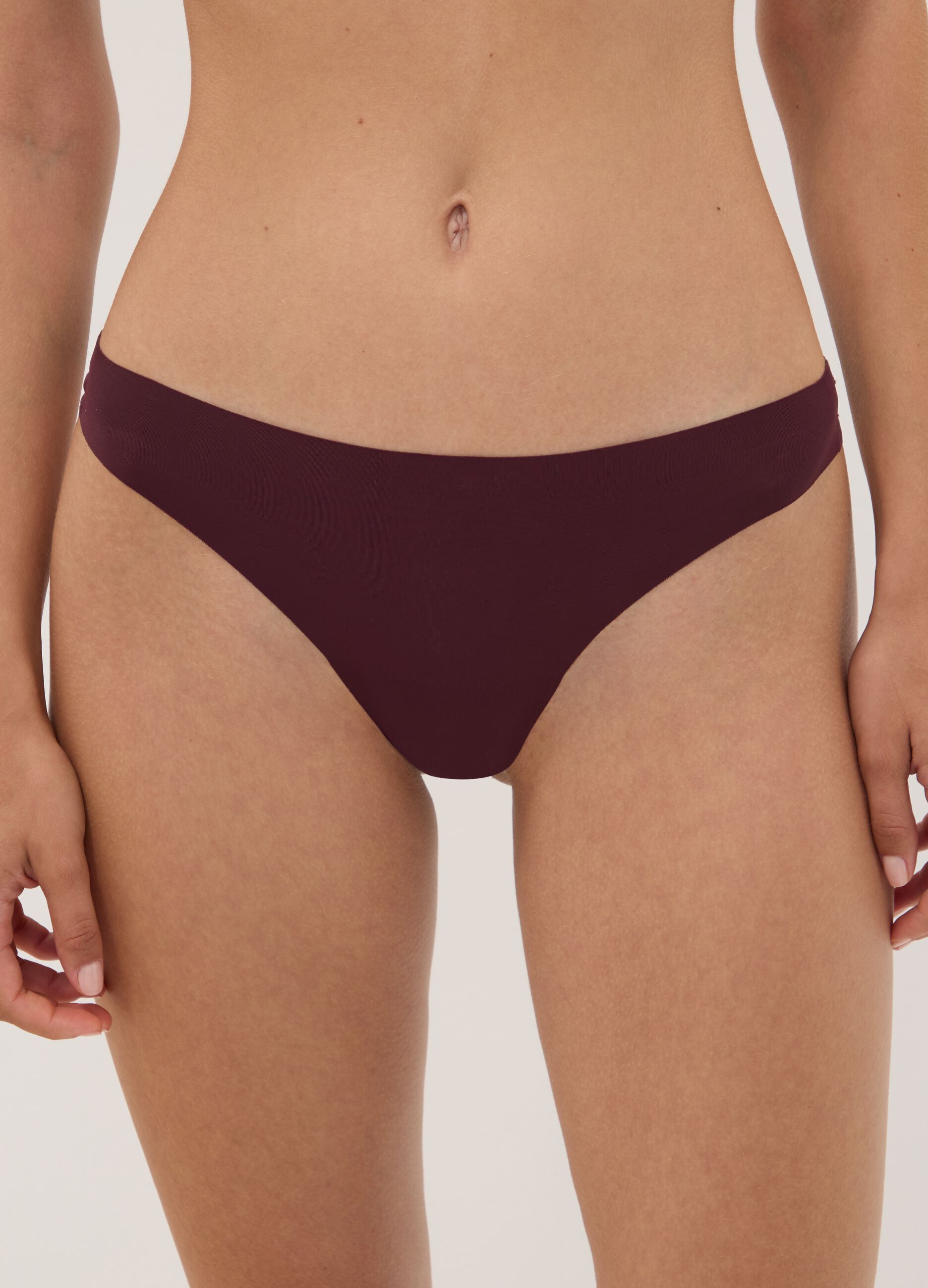 Purple Brazilian briefs in stretch fabric