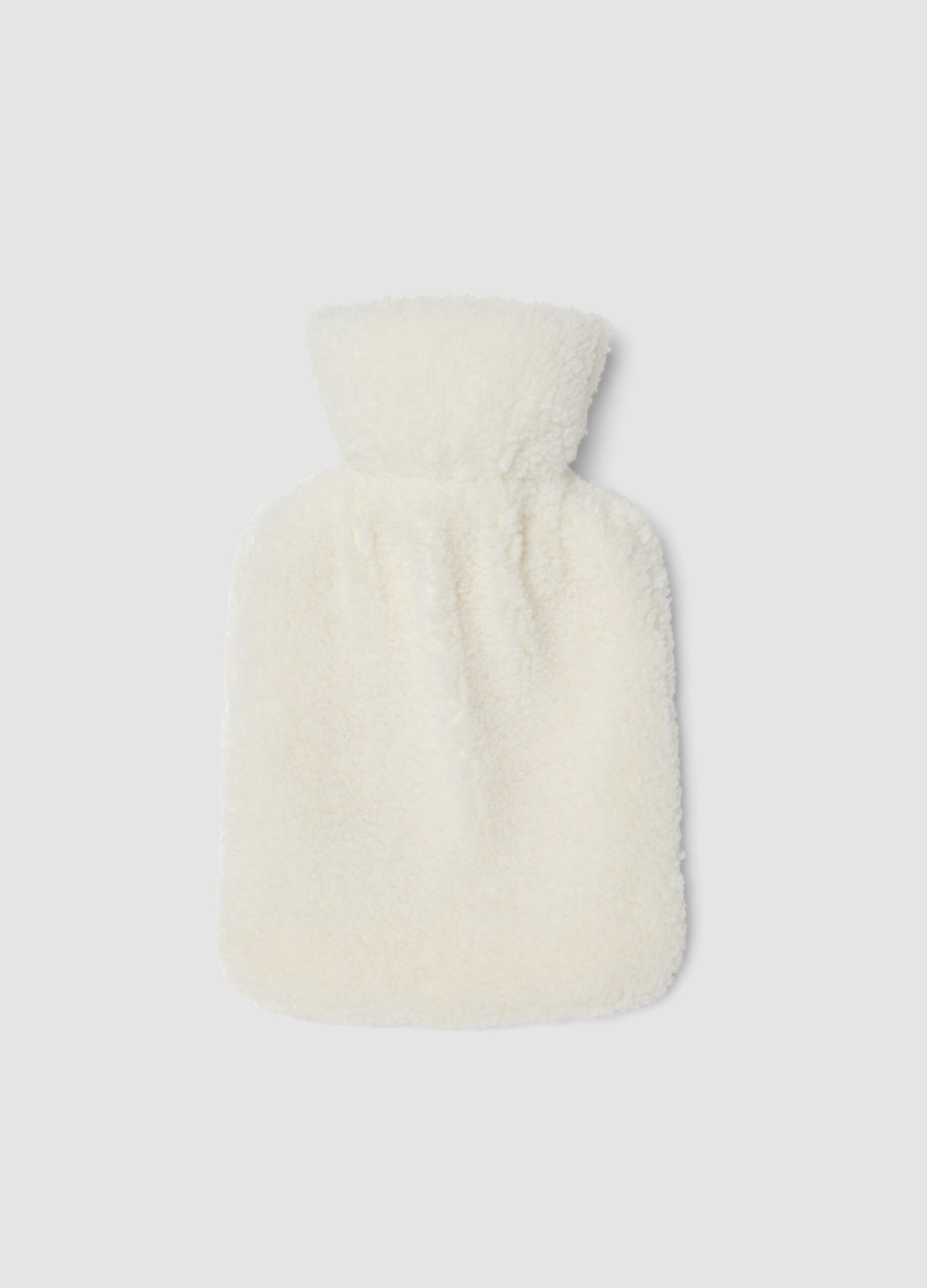 White hot water bottle with Christmas embroidery